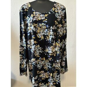 J.Jill Floral Tunis Womens Size Large Long Sleeve Casual Cottagecore